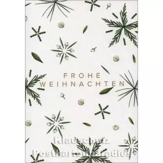 Stimmungsvolle Weihnachtskarte auf haptisch sehr schönem Papier von Catherine Lewis - Frohe Weihnachten