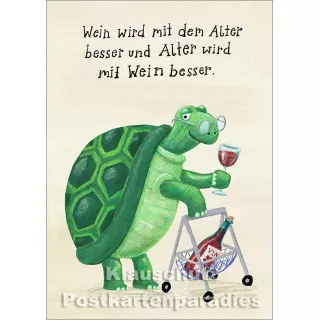 Postkarte von Nastja Holtfreter: Wein und Alter