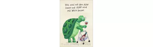 Wein und Alter | Postkarte