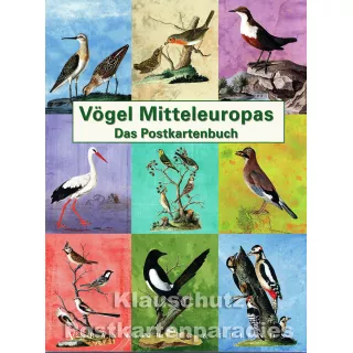 Postkartenbuch mit 15 Karten von Johann Friedrich Naumann | Vögel Mitteleuropas