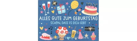 Geburtstag - Schön, dass es dich gibt | Doppelkarte