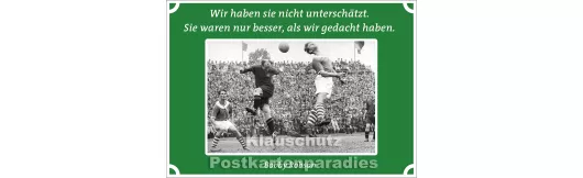 Fußball Postkarte | Nicht unterschätzt