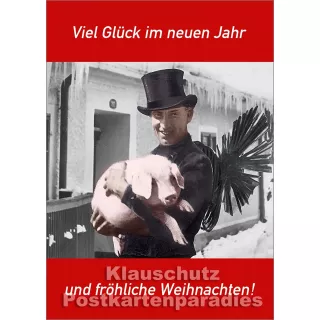 Viel Glück Schwein | Neujahrskarte