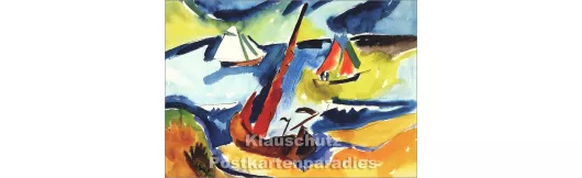 Schmidt-Rottluff - Fischerboote | Kunstkarte