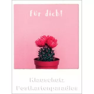 Mini Doppelkarte Polacards  | Pink Kaktus