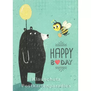 Happy B-Day | Little Greetings Midi-Doppelkarte